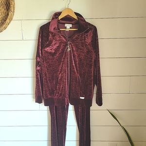 Rare Y2K vintage Baby Phat Velour Track Suit